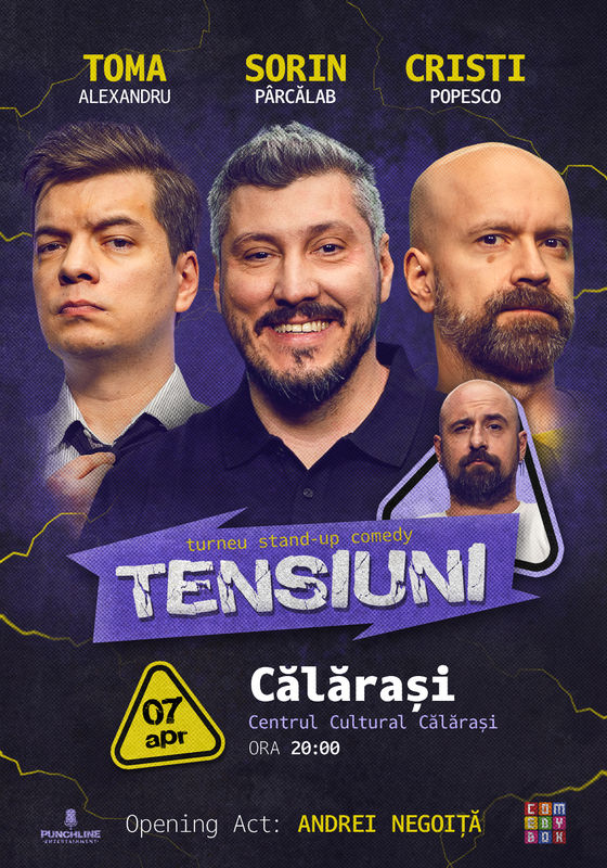 Stand-up Comedy cu Sorin Pârcălab, Toma și Cristi Popesco – „Tensiuni”